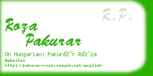 roza pakurar business card